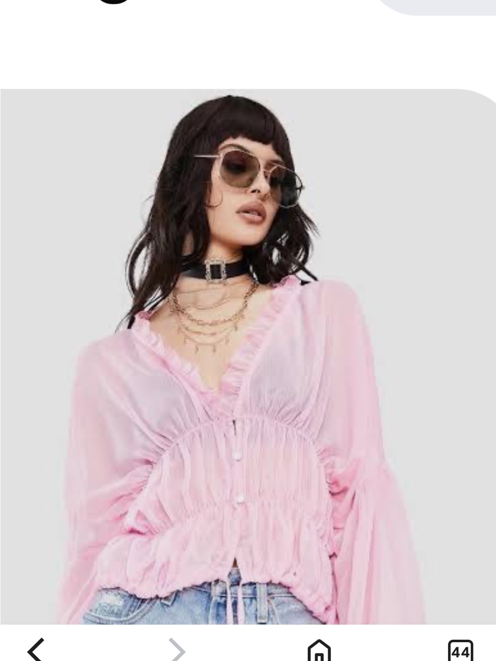 SNDYS baby pink Bali Top